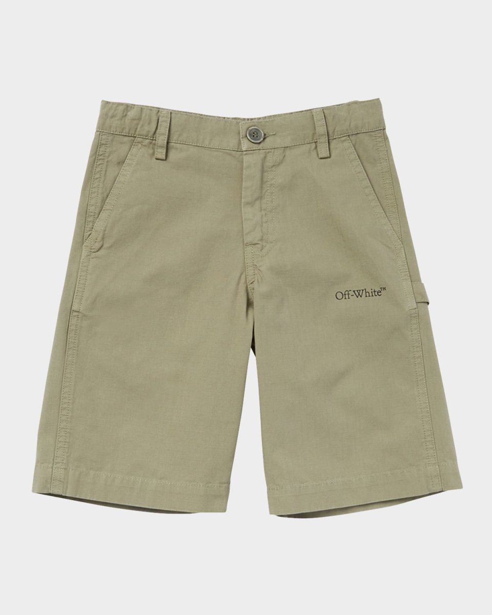 Boy's Bookish Diagonal Worker Shorts, Size 4-12
